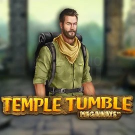 Logo of Temple Tumble Megaways from Relax Gaming at Millioner Casino